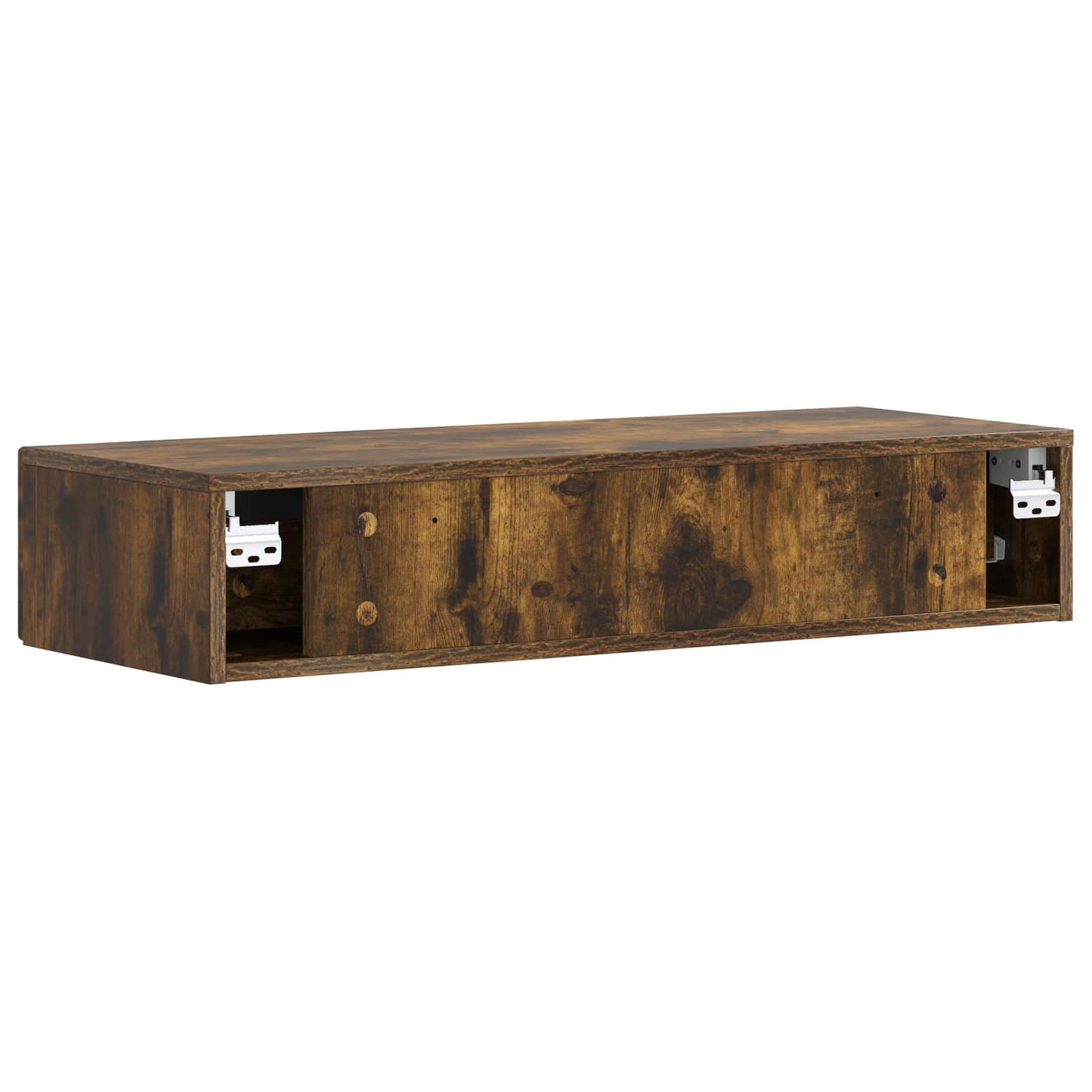 Vegghengt Sidebord Røkt Eik 87,5 x 34,5 x 17 cm Konstruert tre
