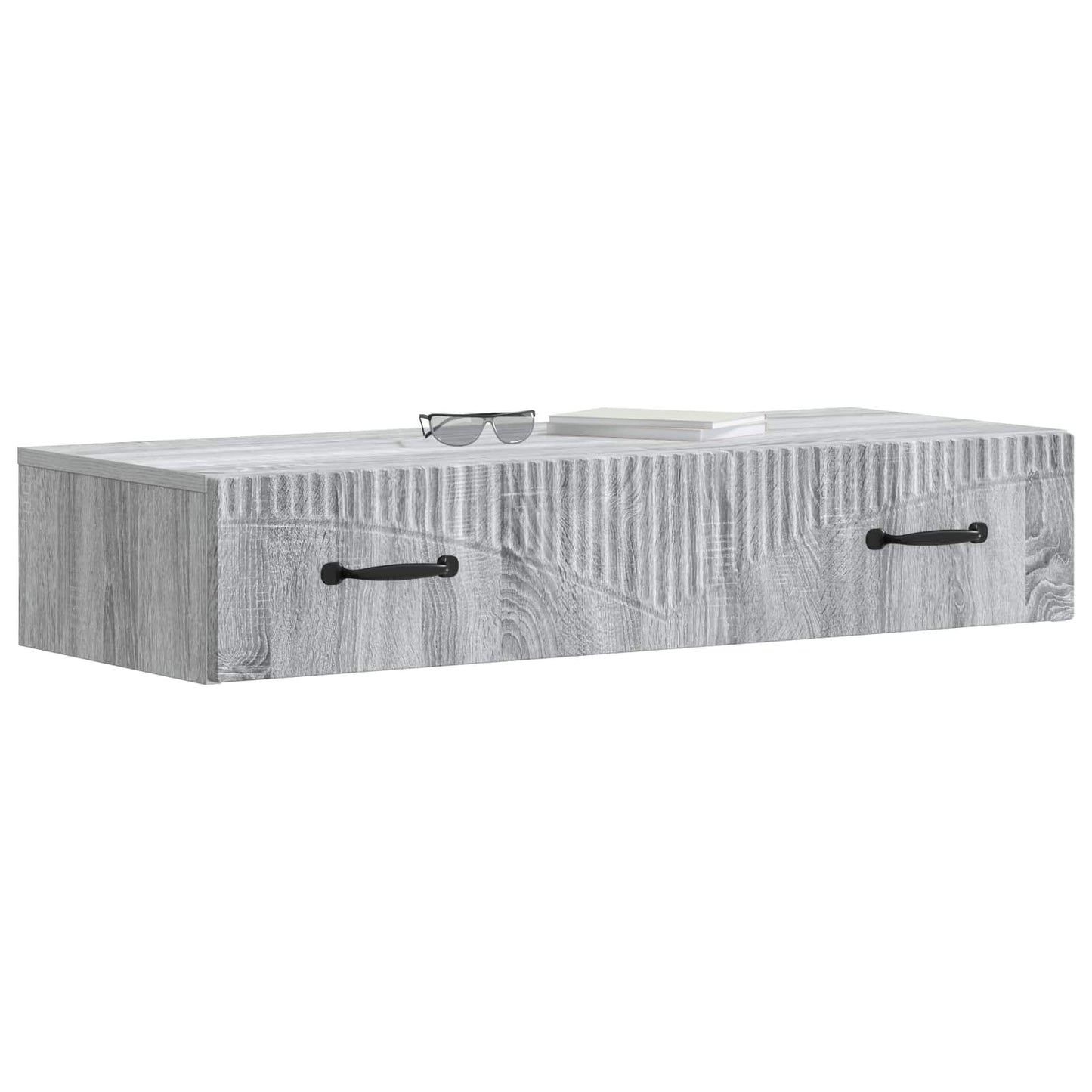 Vegghengt Sidebord Grå sonoma 87,5 x 34,5 x 17 cm