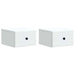 Vegghengt Nattbord 2 pcs Hvit 34,5 x 33 x 20 cm Konstruert tre