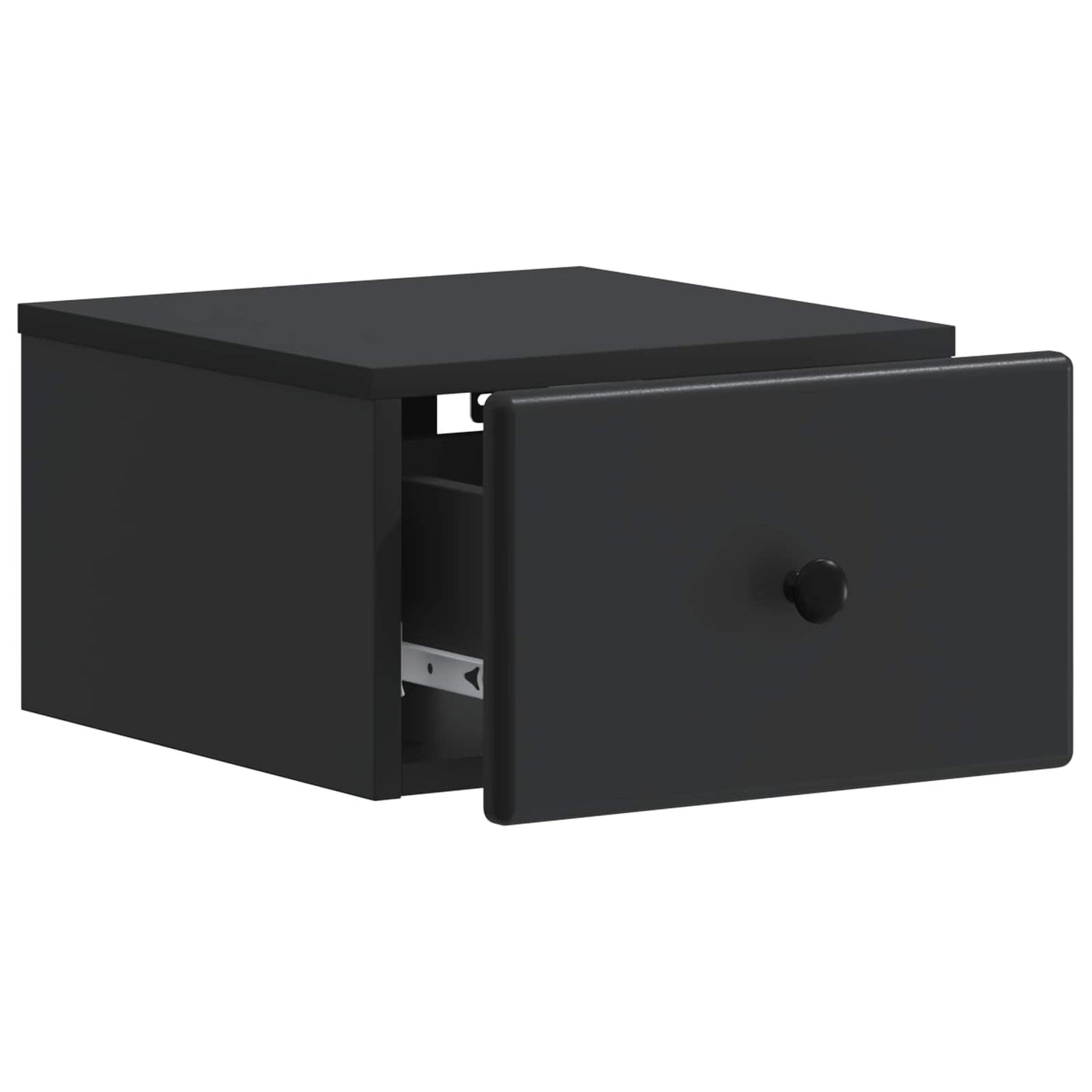 Vegghengt Nattbord 2 pcs Svart 34,5 x 33 x 20 cm Konstruert tre