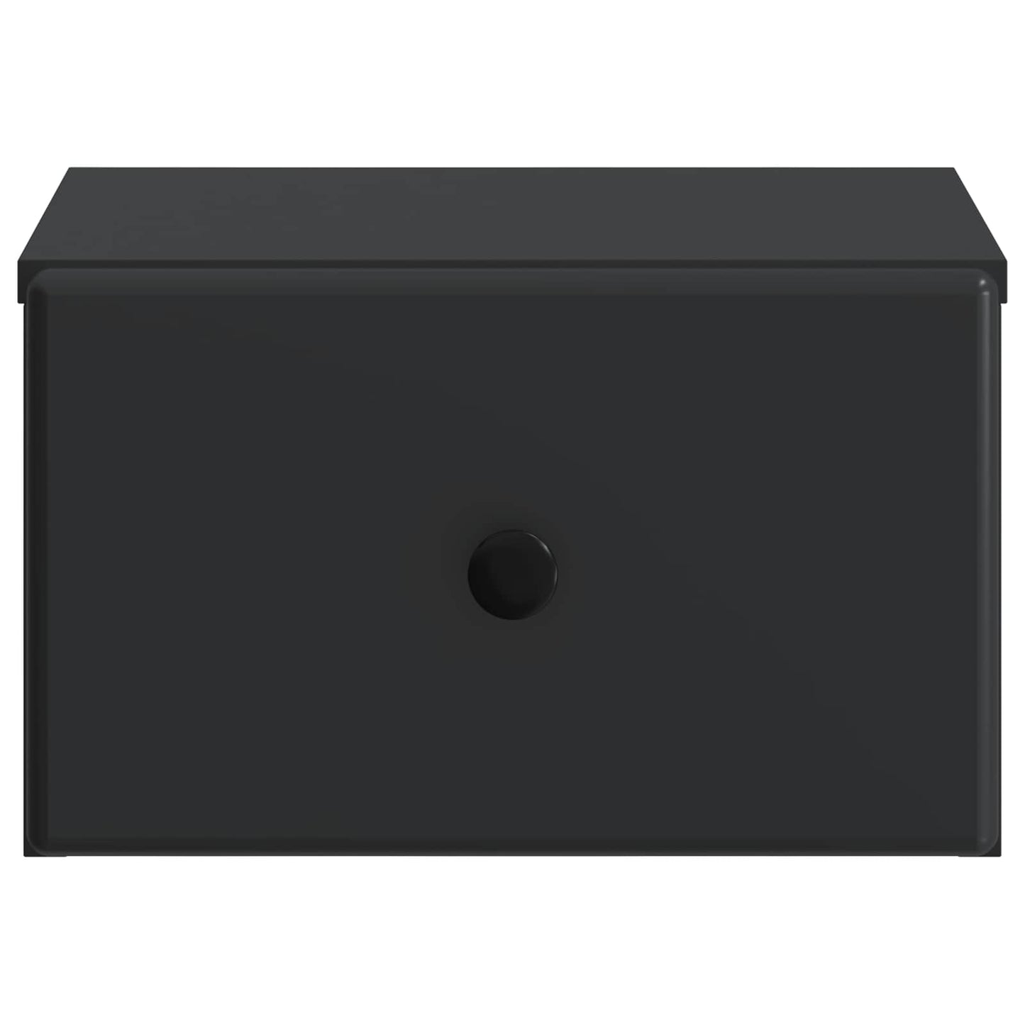 Vegghengt Nattbord 2 pcs Svart 34,5 x 33 x 20 cm Konstruert tre