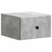 Vegghengt Nattbord Betonggrå 34,5 x 33 x 20 cm Konstruert tre