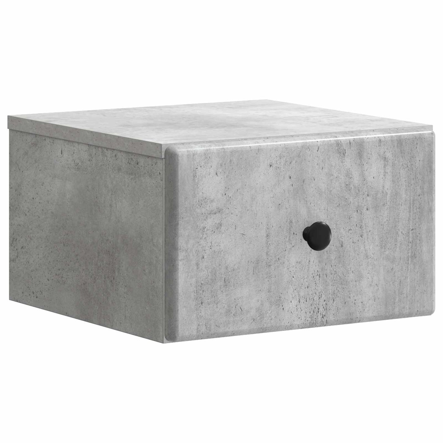 Vegghengt Nattbord med skuff 2 pcs Betonggrå 34,5 x 33 x 20 cm
