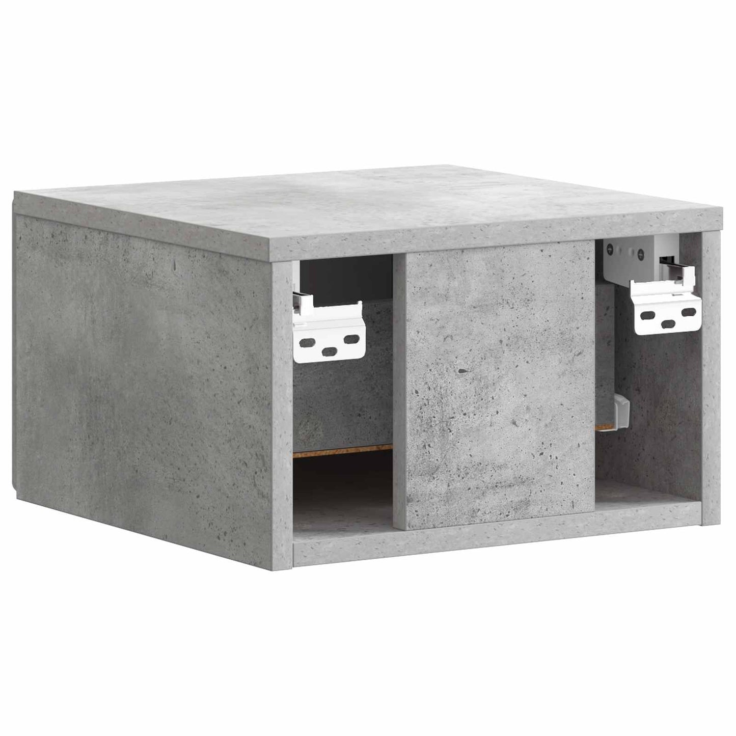 Vegghengt Nattbord med skuff 2 pcs Betonggrå 34,5 x 33 x 20 cm