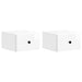 Vegghengt Nattbord 2 pcs Høgglans hvit 34,5 x 33 x 20 cm