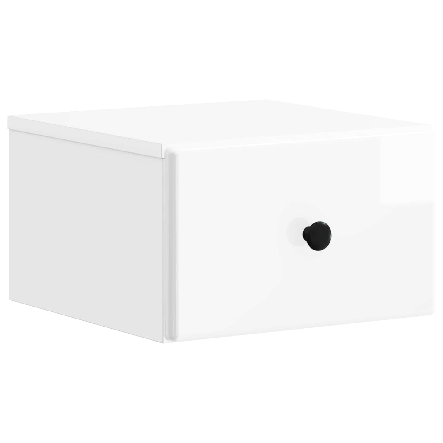 Vegghengt Nattbord 2 pcs Høgglans hvit 34,5 x 33 x 20 cm