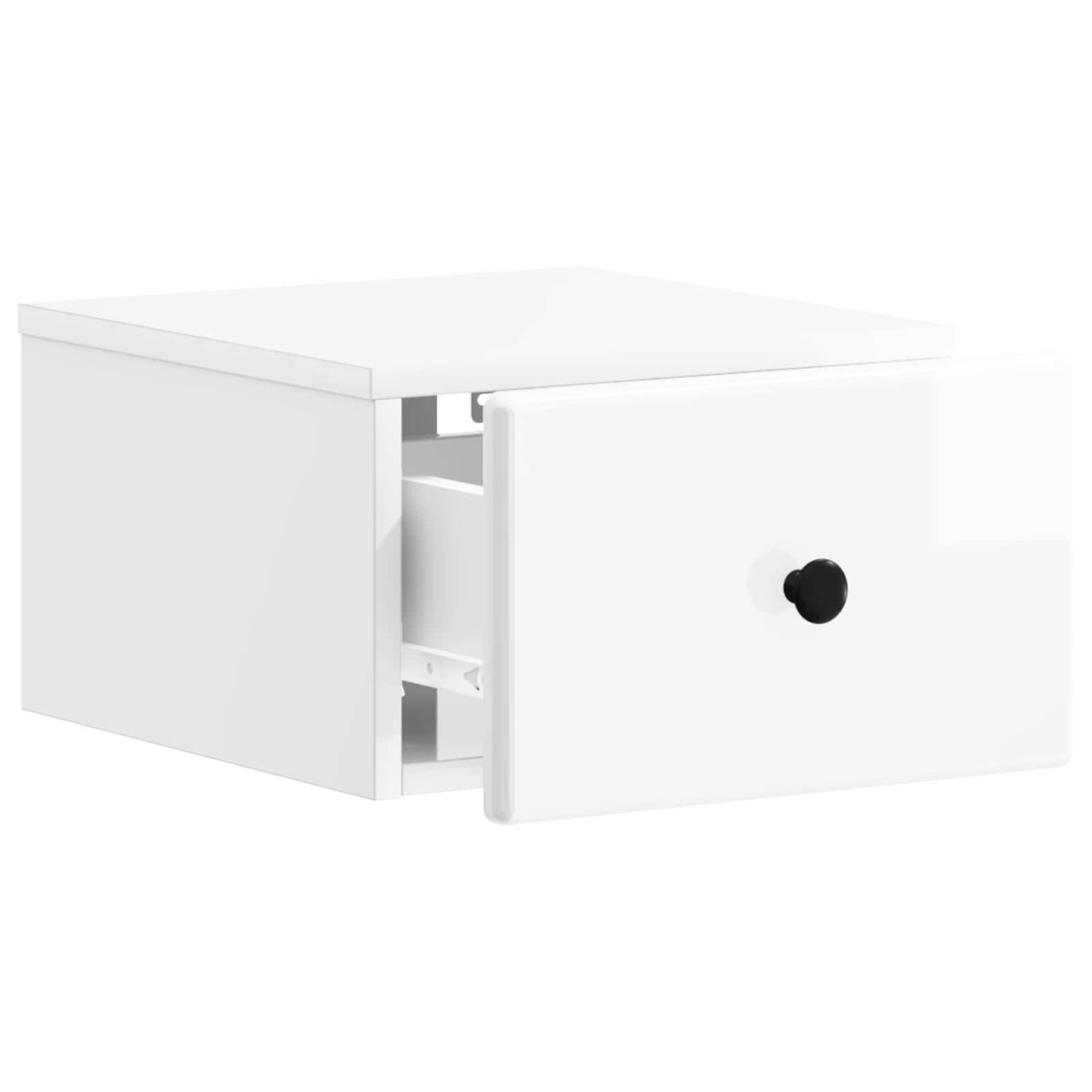 Vegghengt Nattbord 2 pcs Høgglans hvit 34,5 x 33 x 20 cm