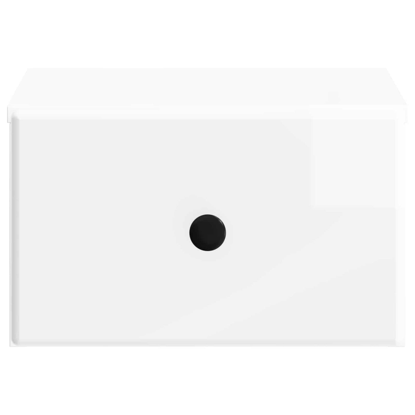 Vegghengt Nattbord 2 pcs Høgglans hvit 34,5 x 33 x 20 cm