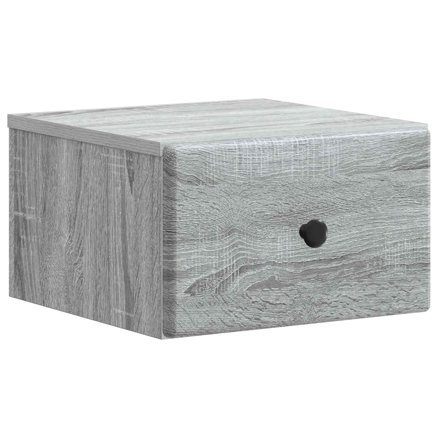 Vegghengt Nattbord med skuff 2 pcs Grå sonoma 34,5 x 33 x 20 cm