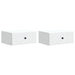 Vegghengt Nattbord 2 pcs Hvit 49 x 34,5 x 20 cm Konstruert tre