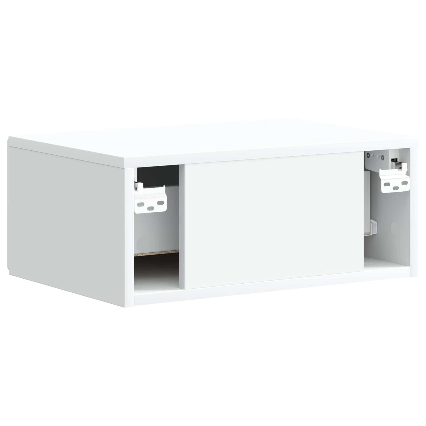 Vegghengt Nattbord 2 pcs Hvit 49 x 34,5 x 20 cm Konstruert tre