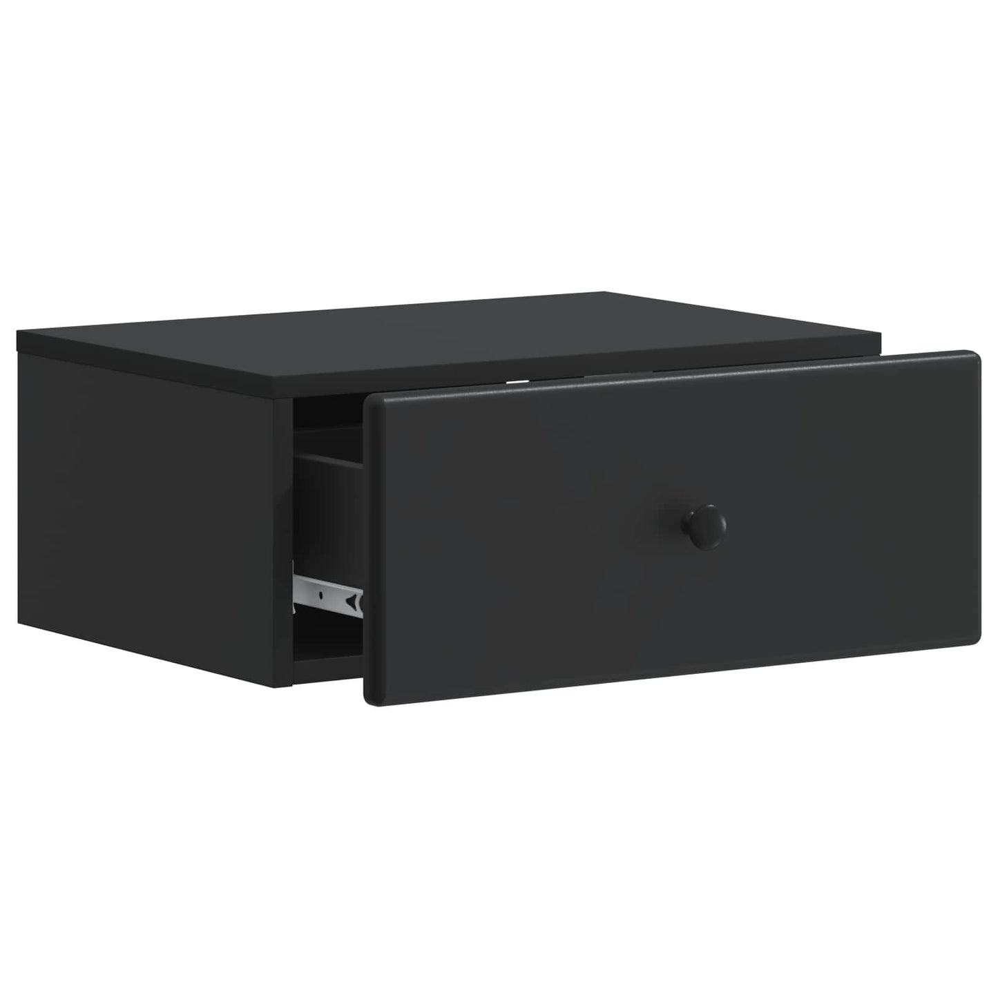 Vegghengt Nattbord Svart 49 x 34,5 x 20 cm Konstruert tre