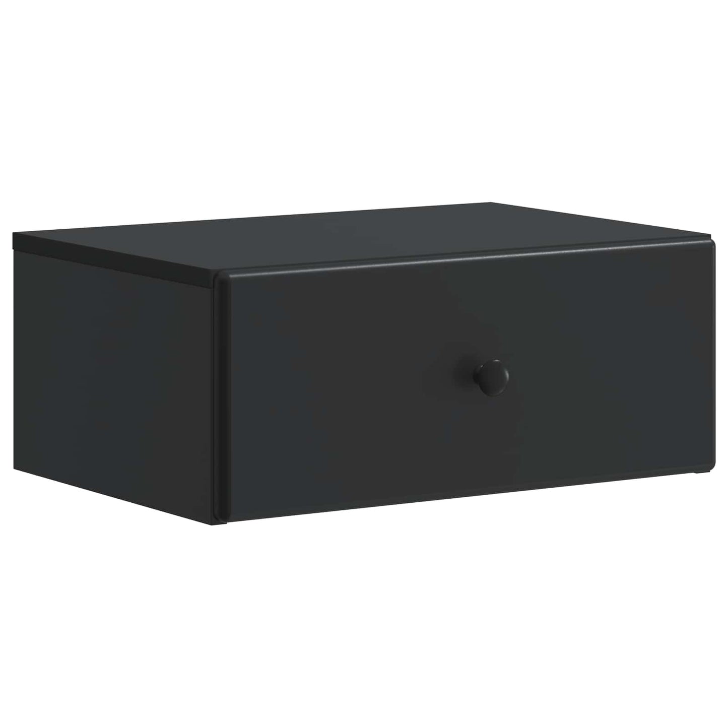 Vegghengt Nattbord 2 pcs Svart 49 x 34,5 x 20 cm Konstruert tre