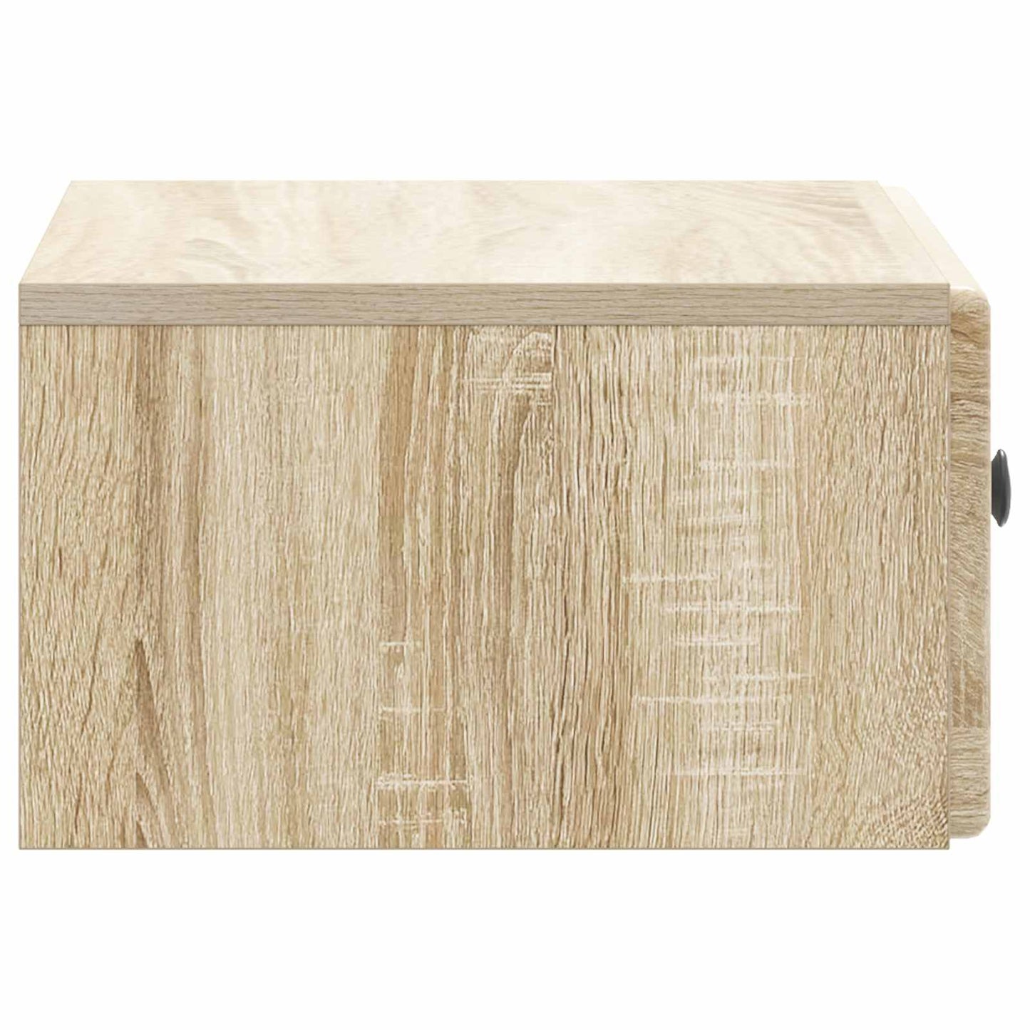 Vegghengt Nattbord med skuff 2 pcs Sonoma eik 49 x 34,5 x 20 cm