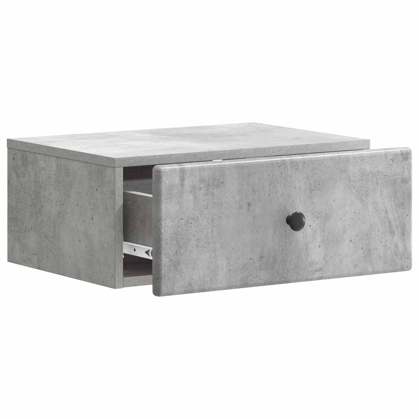 Vegghengt Nattbord Betonggrå 49 x 34,5 x 20 cm Konstruert tre