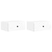 Vegghengt Nattbord 2 pcs Høgglans hvit 49 x 34,5 x 20 cm