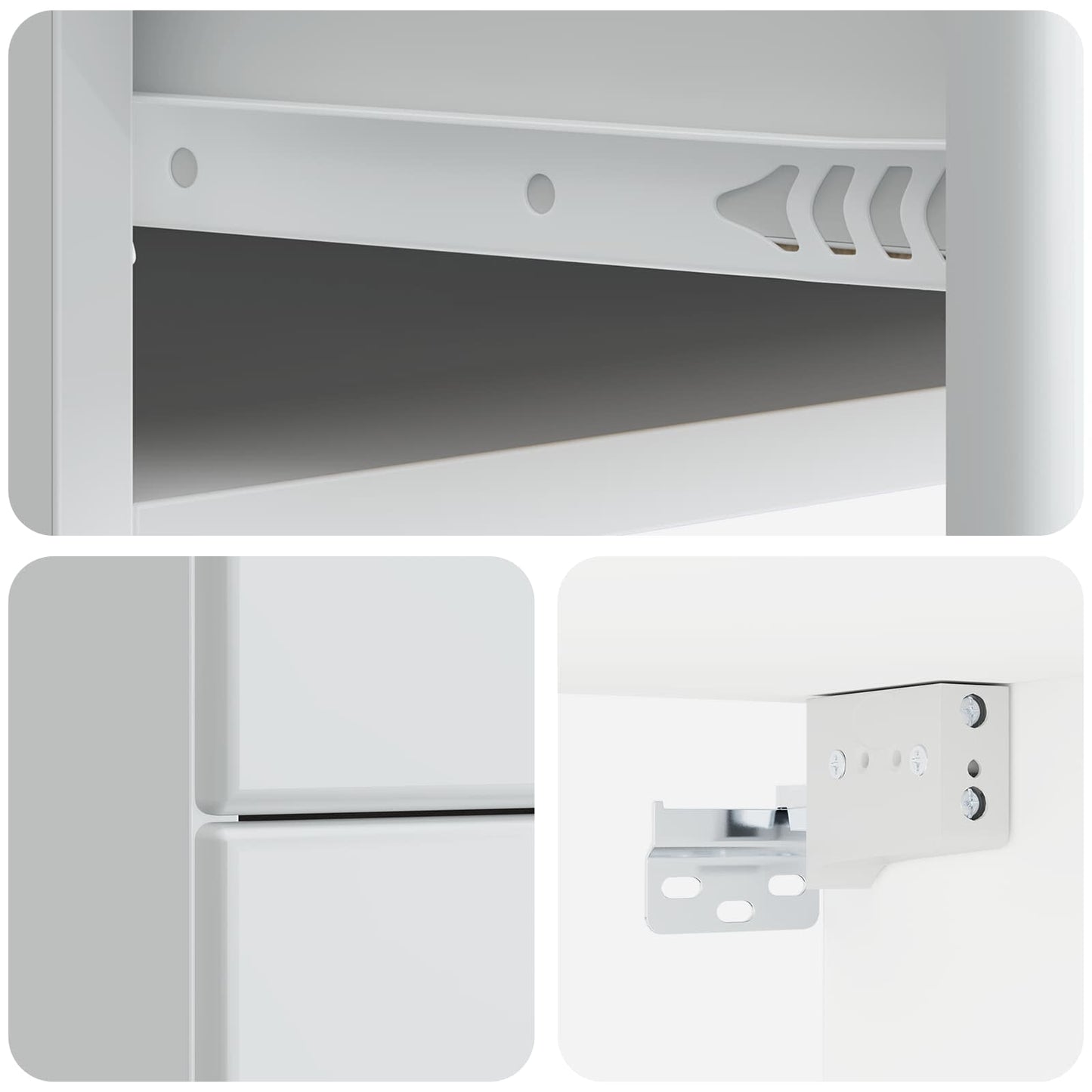 Vegghengt Nattbord 2 pcs Hvit 34,5 x 33 x 40 cm Konstruert tre