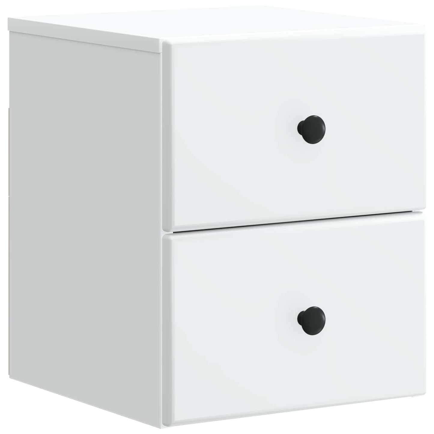 Vegghengt Nattbord 2 pcs Hvit 34,5 x 33 x 40 cm Konstruert tre
