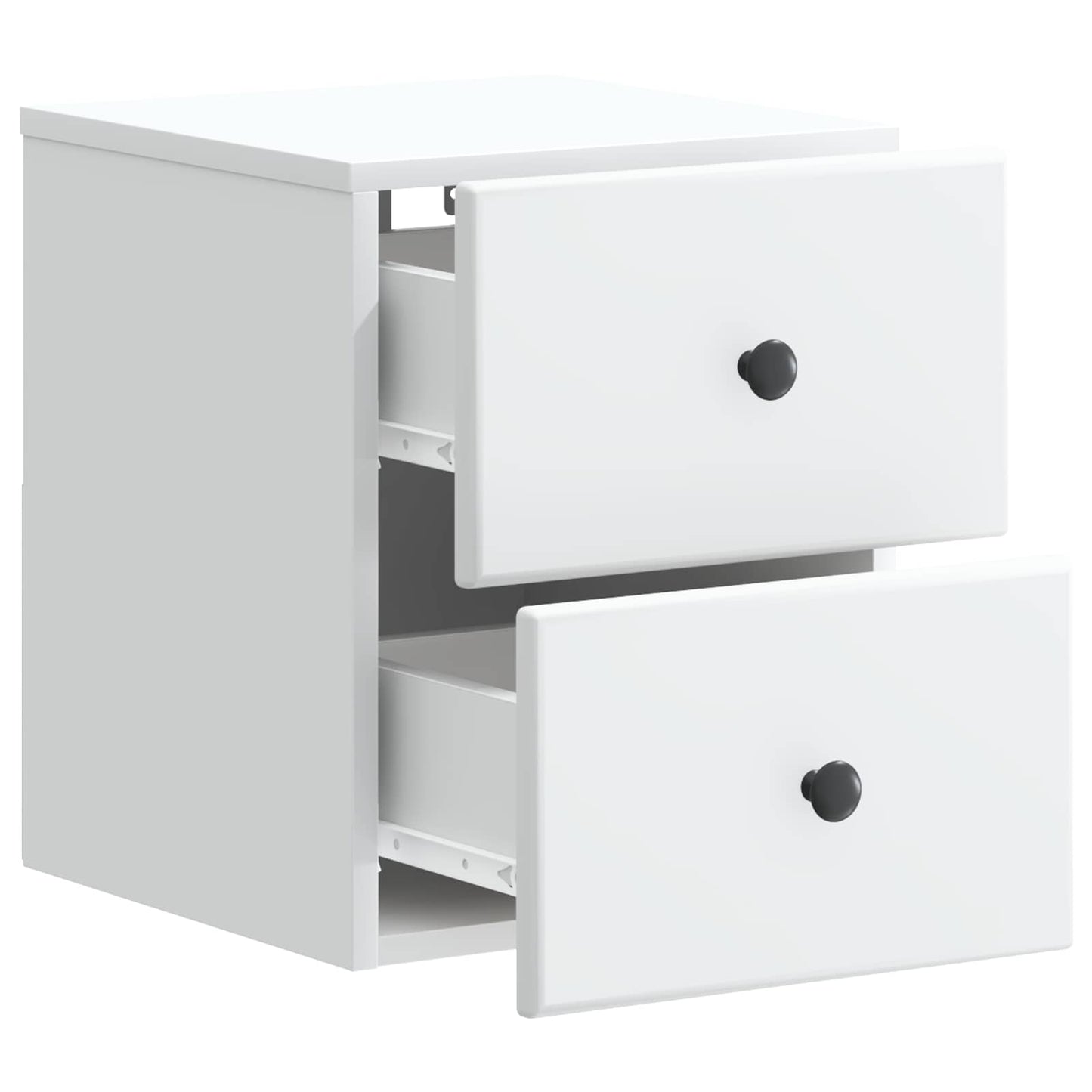 Vegghengt Nattbord 2 pcs Hvit 34,5 x 33 x 40 cm Konstruert tre