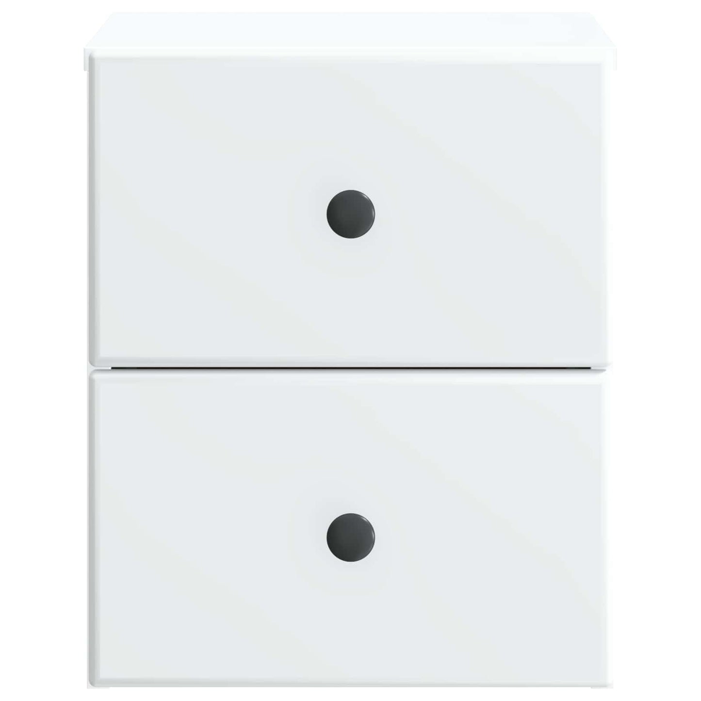 Vegghengt Nattbord 2 pcs Hvit 34,5 x 33 x 40 cm Konstruert tre