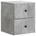 Vegghengt Nattbord Betonggrå 34,5 x 33 x 40 cm Konstruert tre