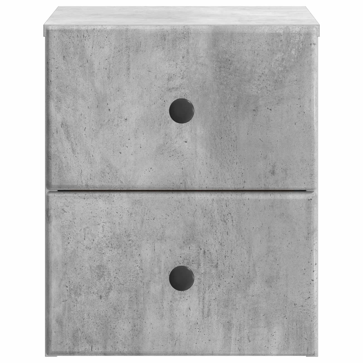 Vegghengt Nattbord med skuff 2 pcs Betonggrå 34,5 x 33 x 40 cm