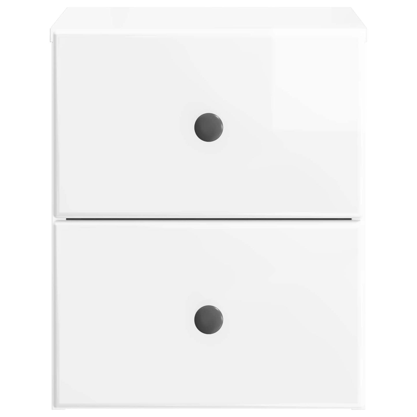 Vegghengt Nattbord 2 pcs Høgglans hvit 34,5 x 33 x 40 cm