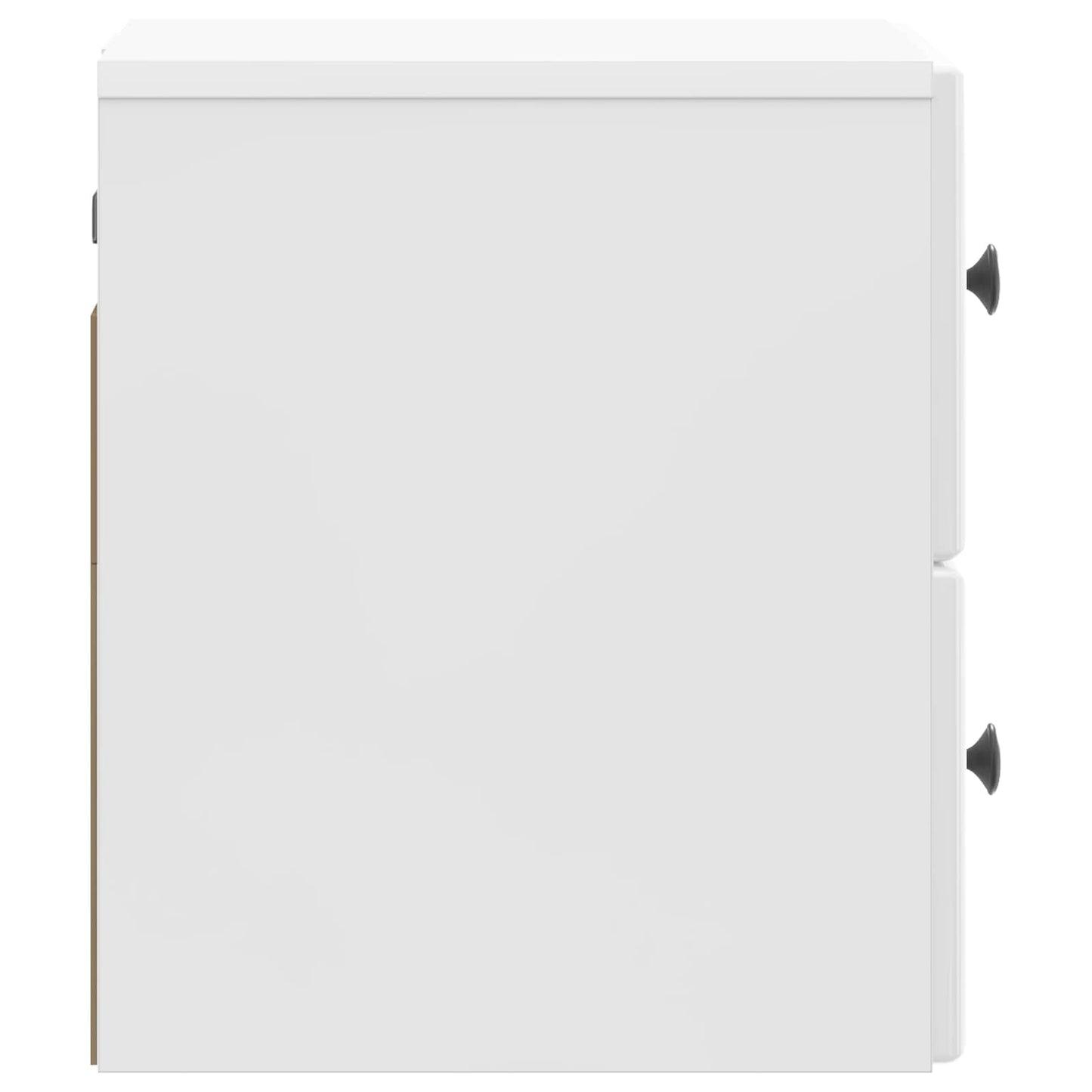 Vegghengt Nattbord 2 pcs Høgglans hvit 34,5 x 33 x 40 cm