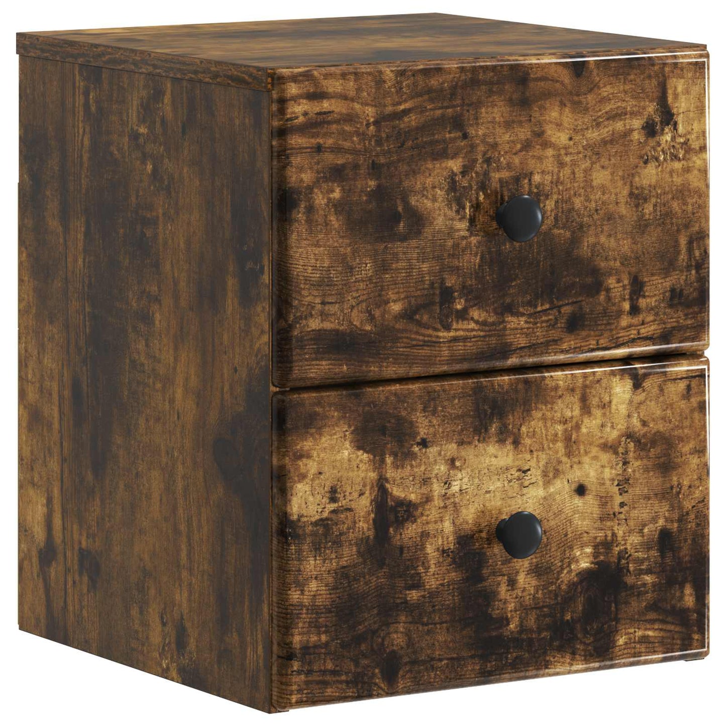 Vegghengt Nattbord Røkt Eik 34,5 x 33 x 40 cm Konstruert tre