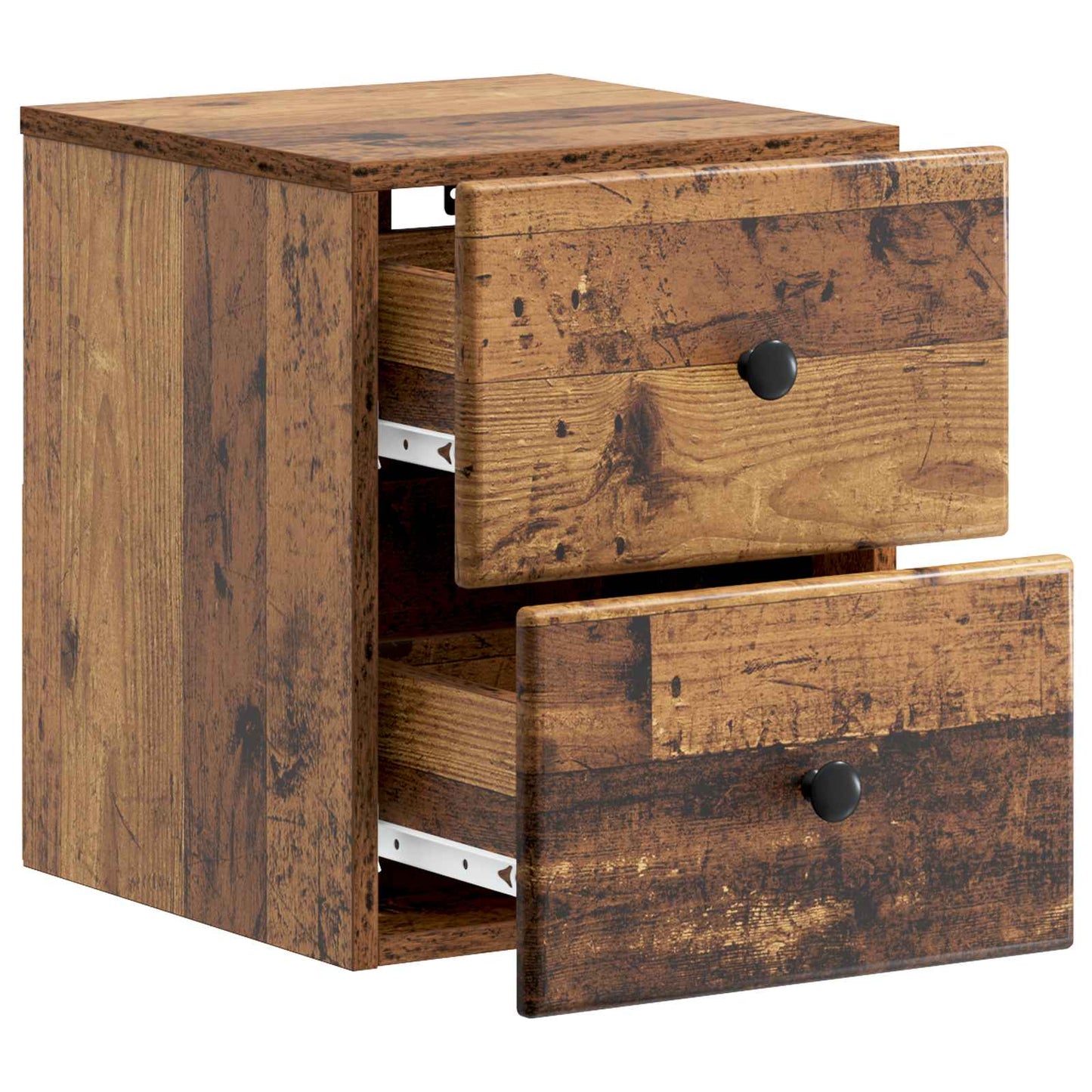 Vegghengt Nattbord 2 pcs Gammelt tre 34,5 x 33 x 40 cm