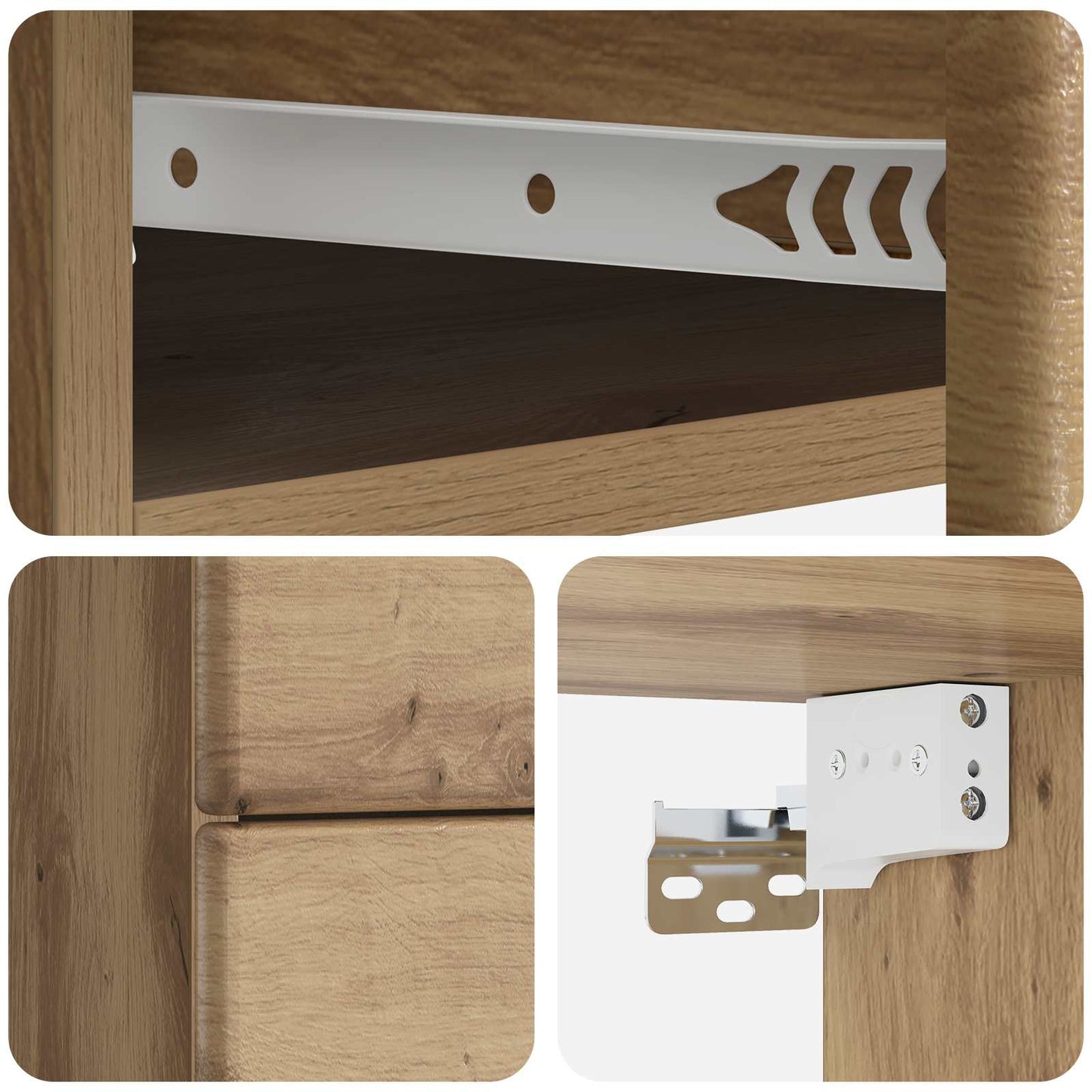 Vegghengt Nattbord Artisan eik 34,5 x 33 x 40 cm Konstruert tre
