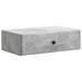 Vegghengt Sidebord Betonggrå 59 x 34,5 x 17 cm Konstruert tre