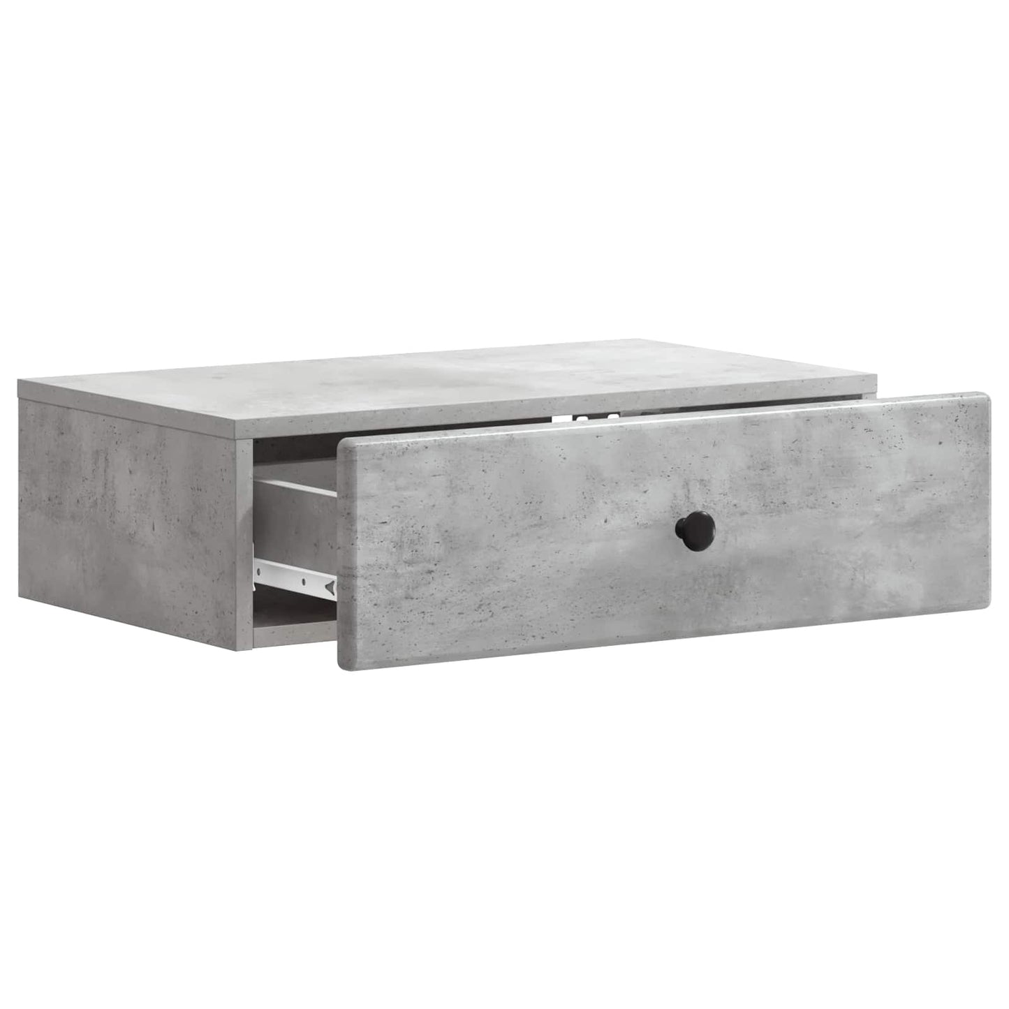 Vegghengt Sidebord Betonggrå 59 x 34,5 x 17 cm Konstruert tre