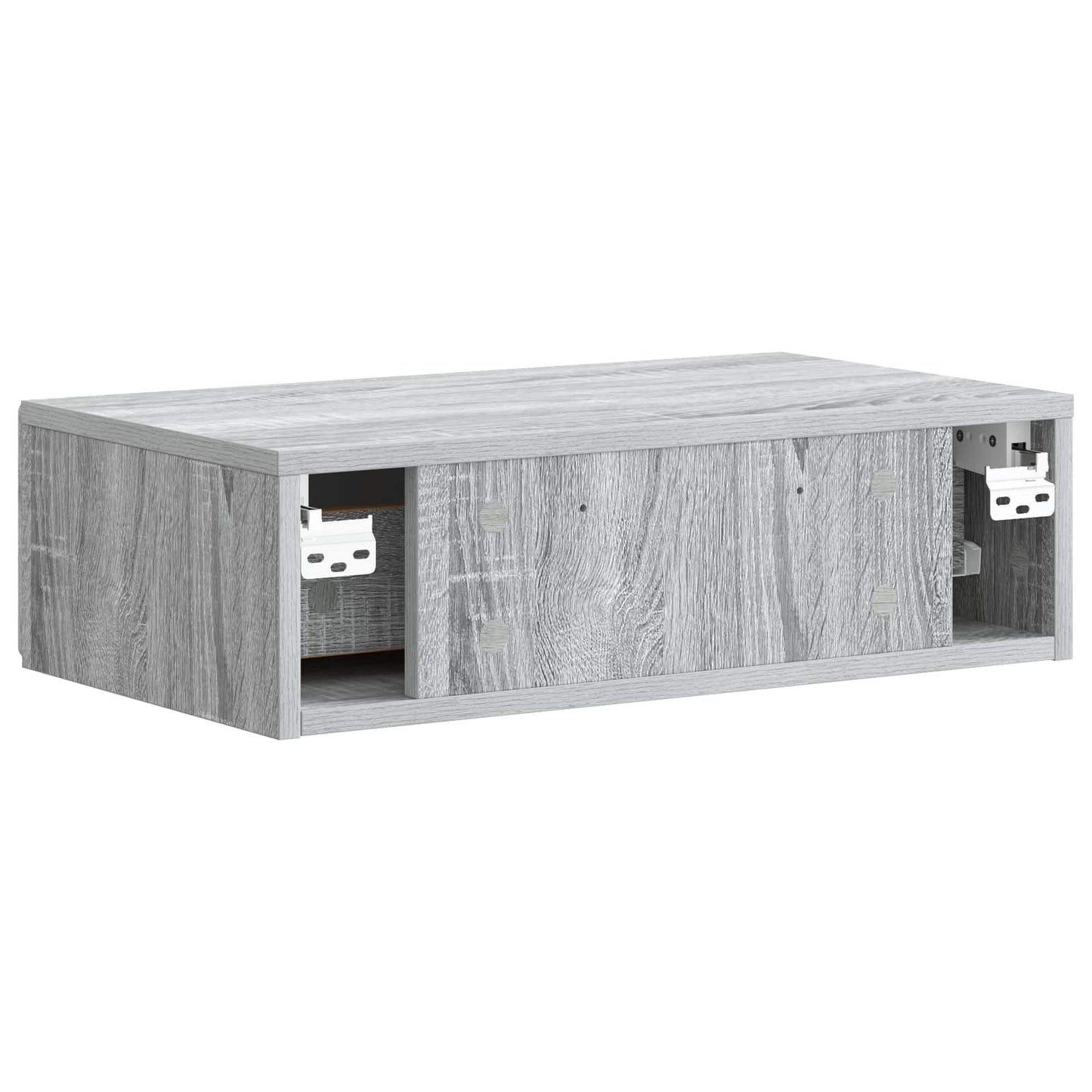 Vegghengt Sidebord Grå sonoma 59 x 34,5 x 17 cm Konstruert tre