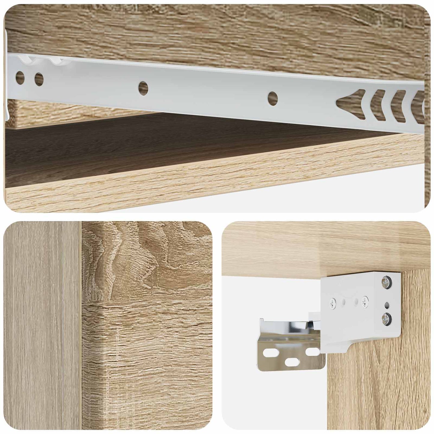 Vegghengt Sidebord Sonoma eik 87,5 x 34,5 x 17 cm