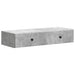 Vegghengt Sidebord Betonggrå 87,5 x 34,5 x 17 cm Konstruert tre