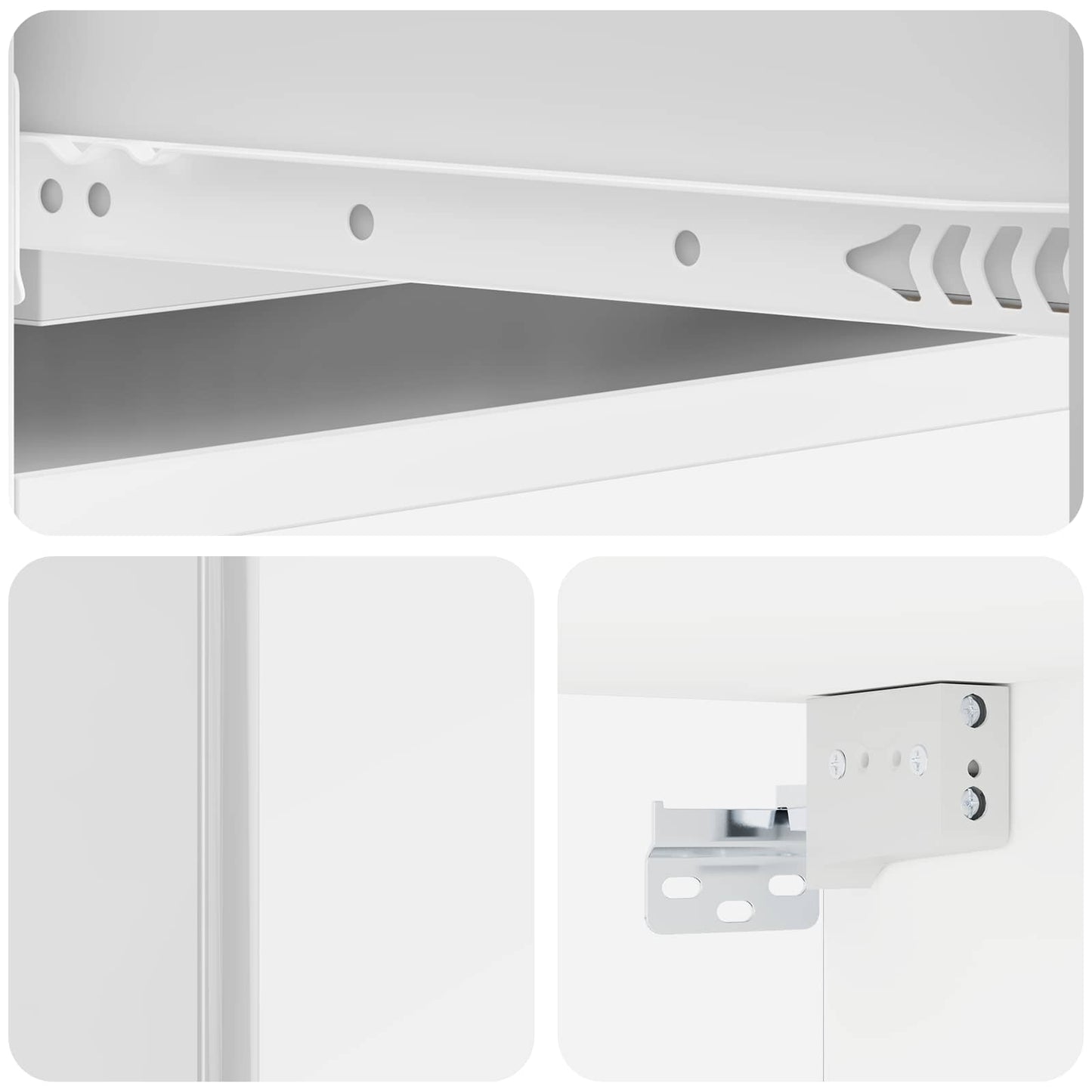 Vegghengt Sidebord Høgglans hvit 87,5 x 34,5 x 17 cm
