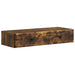 Vegghengt Sidebord Røkt Eik 87,5 x 34,5 x 17 cm Konstruert tre