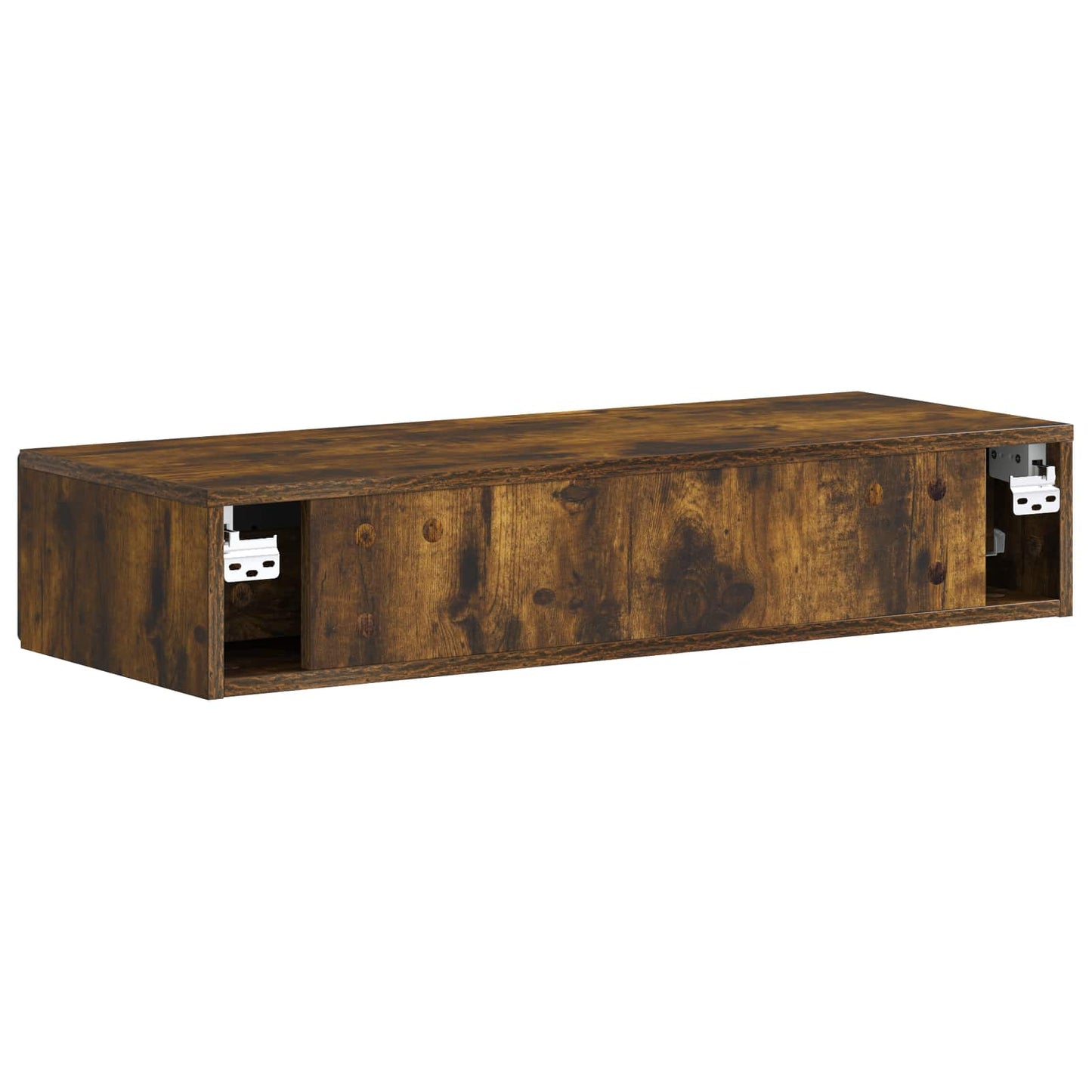 Vegghengt Sidebord Røkt Eik 87,5 x 34,5 x 17 cm Konstruert tre