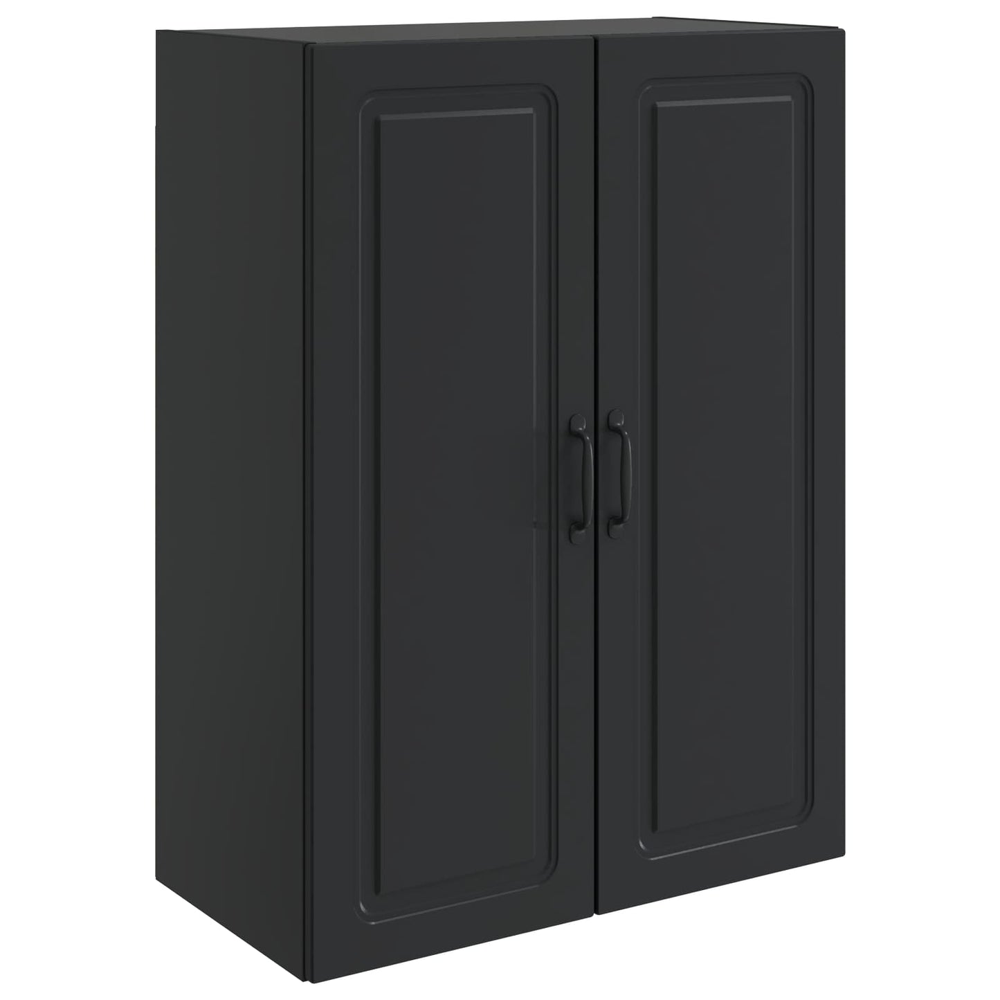Vegghengt skap Svart 66 x 34,5 x 90 cm Konstruert tre