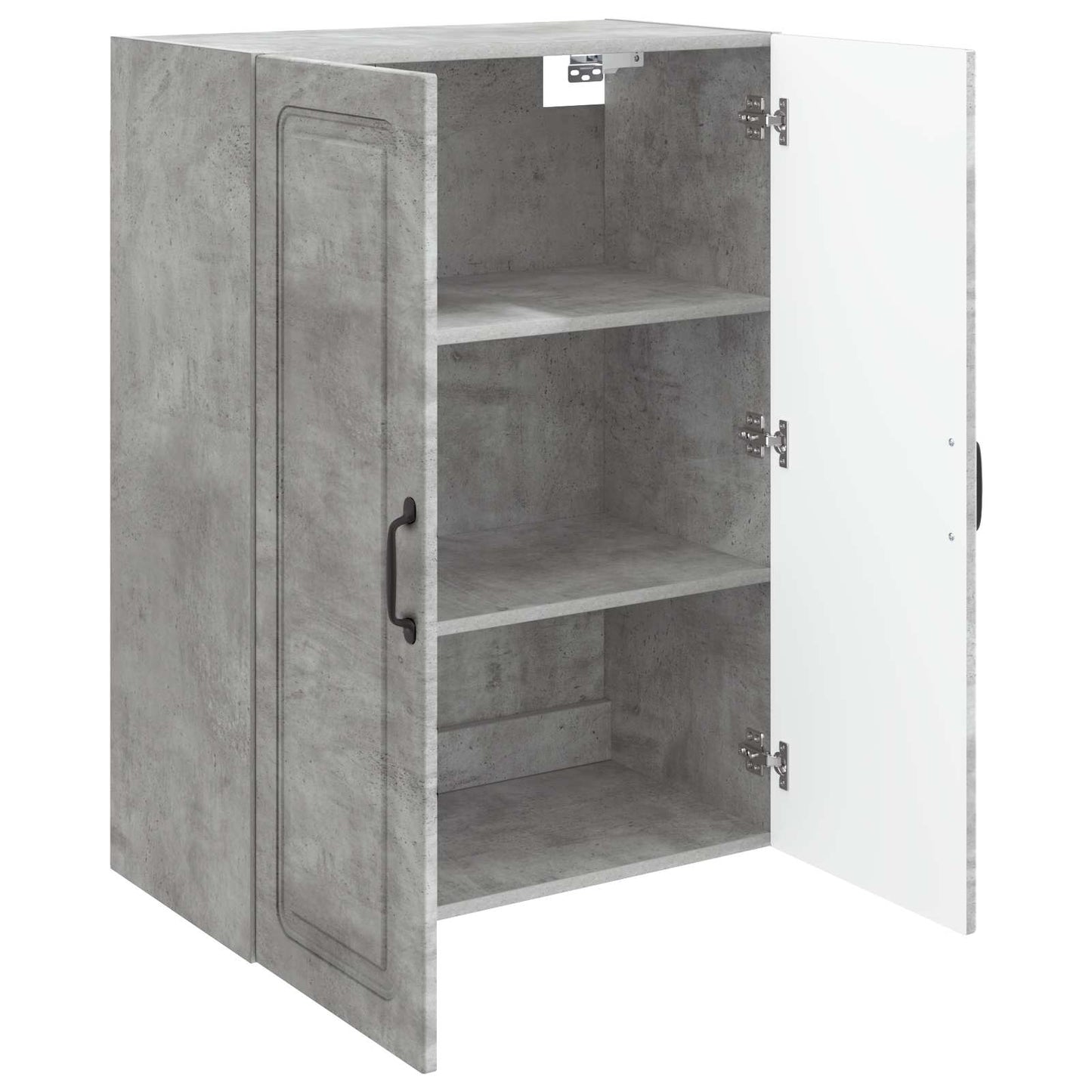 Vegghengt skap Betonggrå 66 x 34,5 x 90 cm Konstruert tre