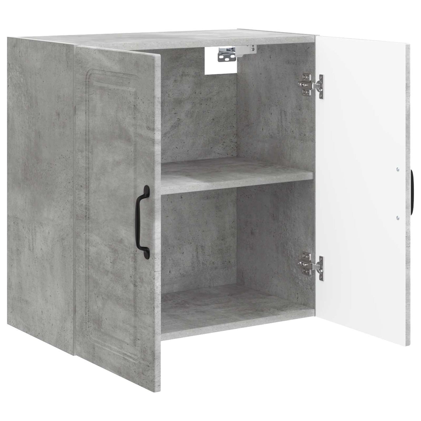 Vegghengt skap Betonggrå 59 x 31 x 60 cm Konstruert tre