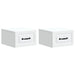 Vegghengt Nattbord 2 pcs Hvit 34,5 x 33 x 20 cm Konstruert tre