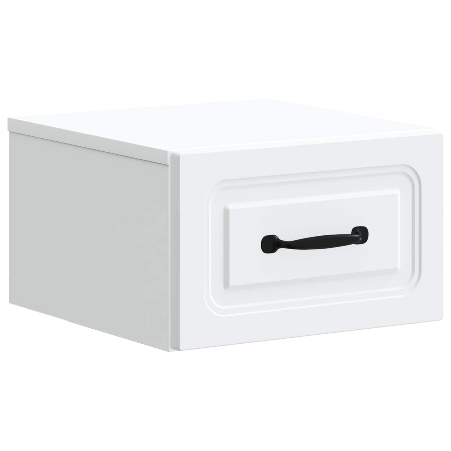 Vegghengt Nattbord 2 pcs Hvit 34,5 x 33 x 20 cm Konstruert tre