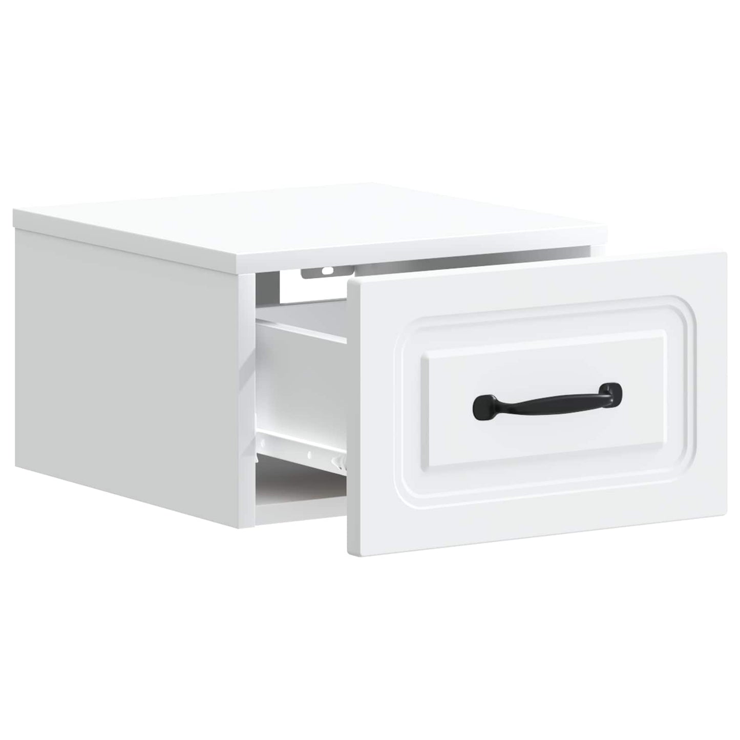 Vegghengt Nattbord 2 pcs Hvit 34,5 x 33 x 20 cm Konstruert tre