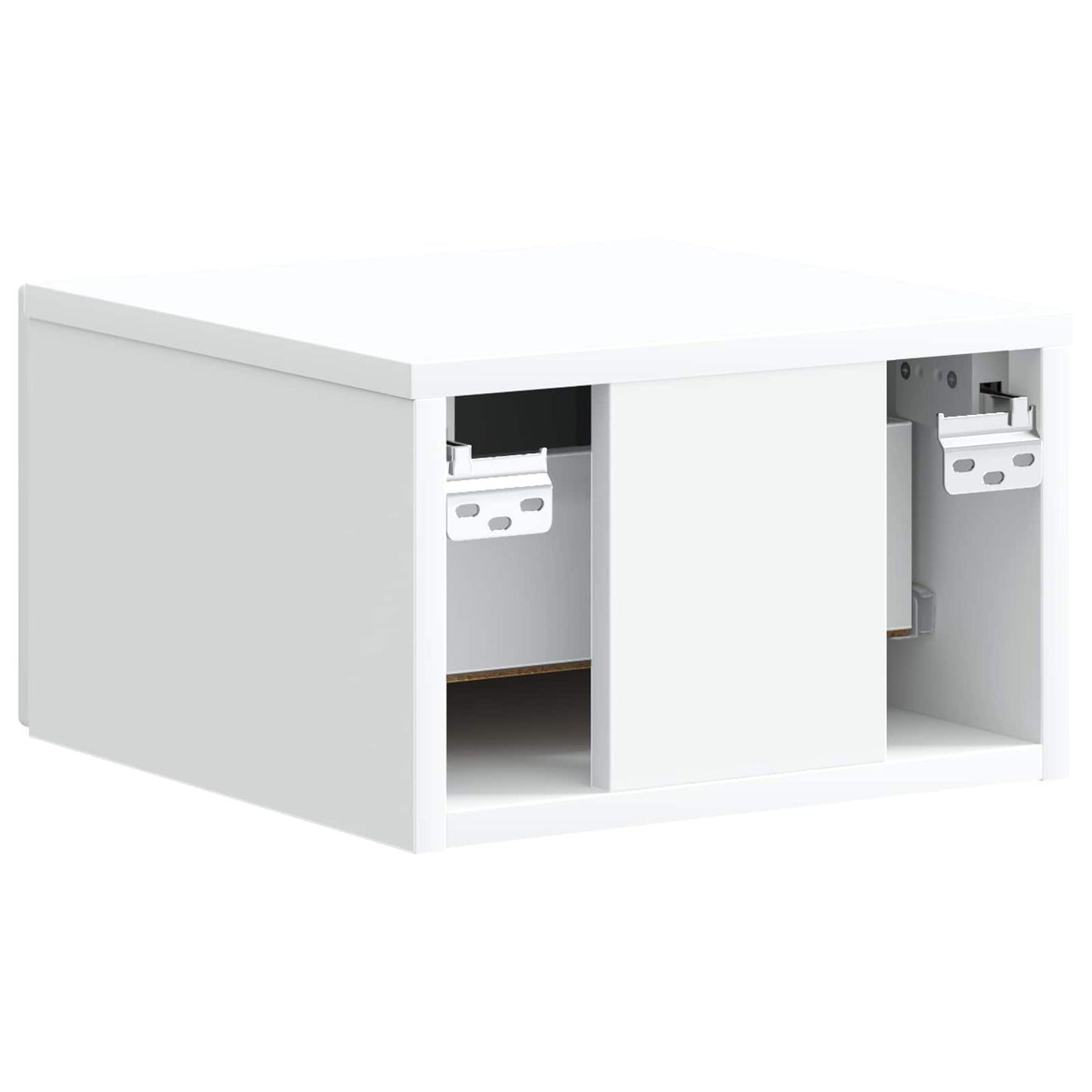 Vegghengt Nattbord 2 pcs Hvit 34,5 x 33 x 20 cm Konstruert tre