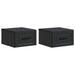 Vegghengt Nattbord 2 pcs Svart 34,5 x 33 x 20 cm Konstruert tre