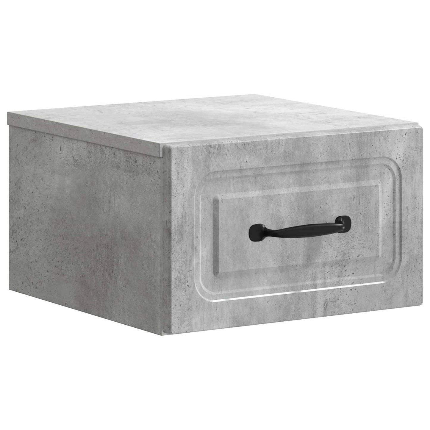 Vegghengt Nattbord Betonggrå 34,5 x 33 x 20 cm Konstruert tre