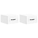 Vegghengt Nattbord 2 pcs Høgglans hvit 34,5 x 33 x 20 cm