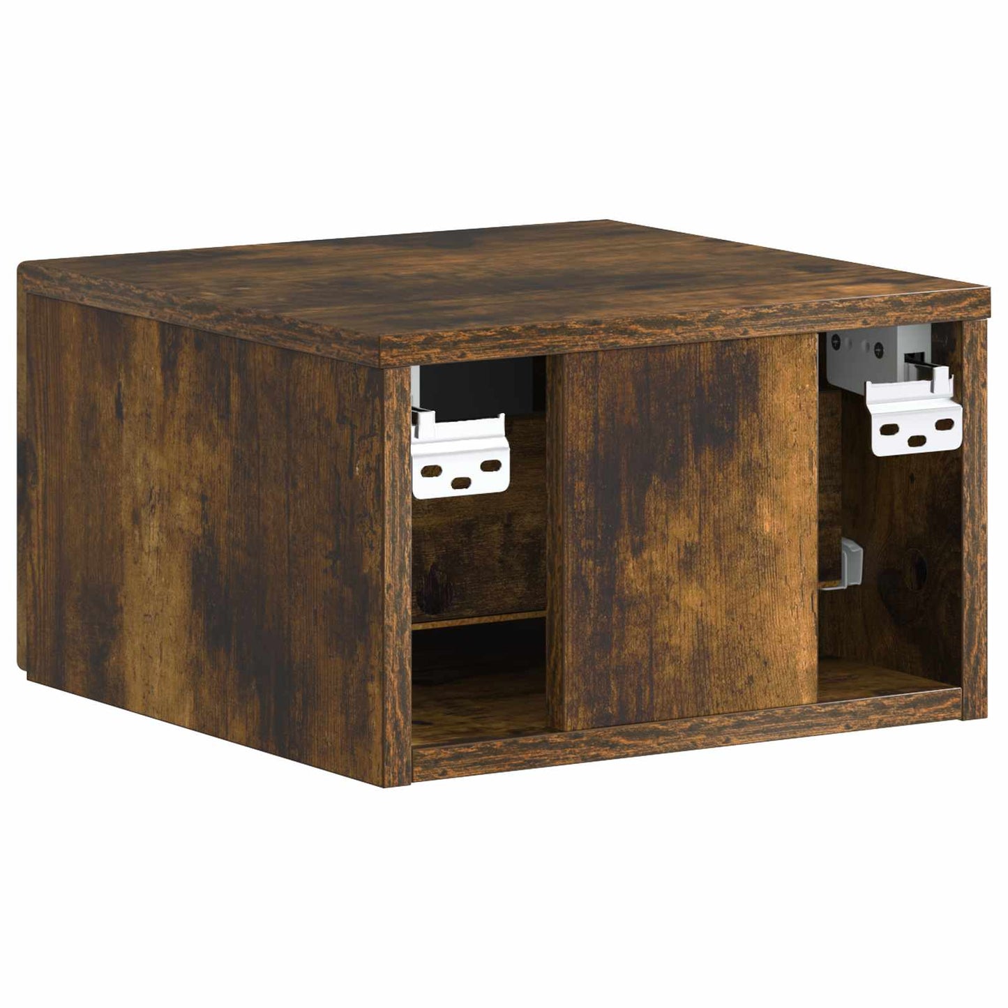 Vegghengt Nattbord Røkt Eik 34,5 x 33 x 20 cm Konstruert tre